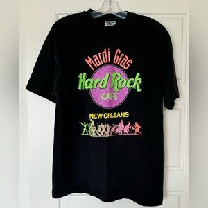 EUC Vintage Hard Rock‎ Cafe New Orleans Mardi Gras Single Stitch Tee Shirt LARGE